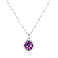 Purple Crystal Necklace Created with Zircondia® Crystals
