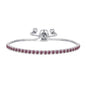 Bracelet d'amitié coulissant Tennis violet orné de cristaux Zircondia®