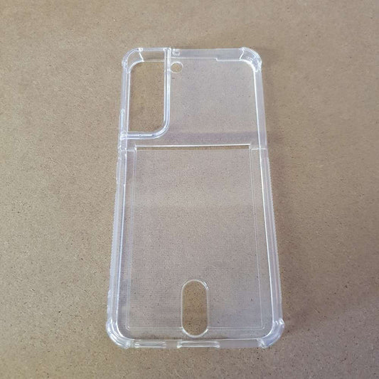 Soft TPU Clear Case With Card Slot - For Samsung S22