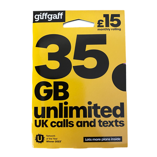 Carte SIM giffgaff prépayée – 15 £