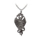 Dragon Necklace Winged Locket Pewter Gothic Alchemy