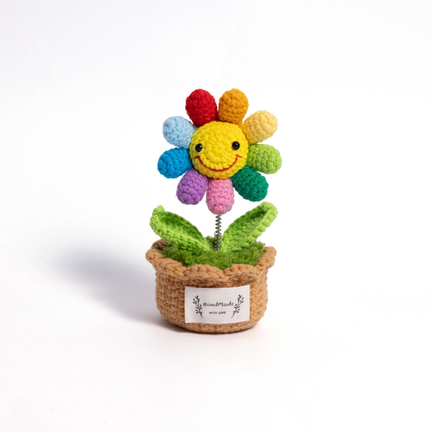 Forever Smile Sunflowers – Hand-Crocheted Happy Pot Plants for Instant Joy