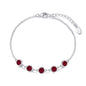 Red Crystal Chain Bracelet Created with Zircondia® Crystals