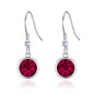 Red Crystal Drop Earrings Created with Zircondia® Crystals