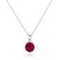 Red Crystal Necklace Created with Zircondia® Crystals