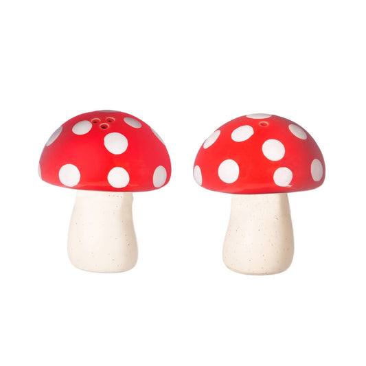 Salière et poivrière champignons rouges
