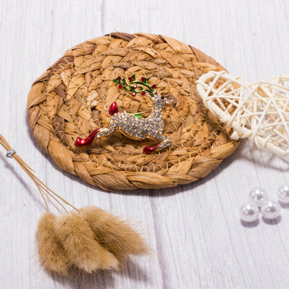 Reindeer Christmas Brooch