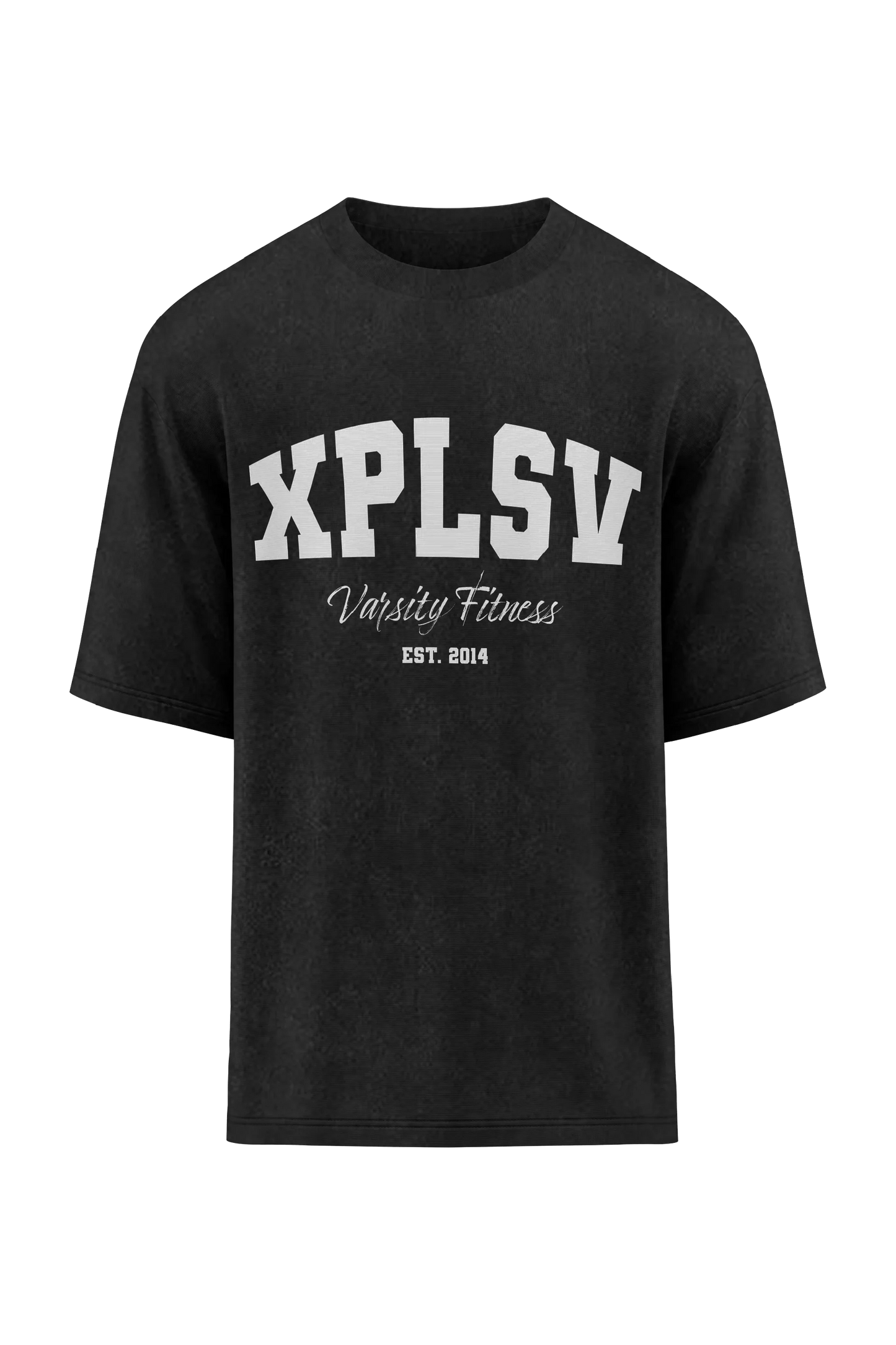 XAPE Varsity Fitness V2 Oversized Tee - Acid Wash Black