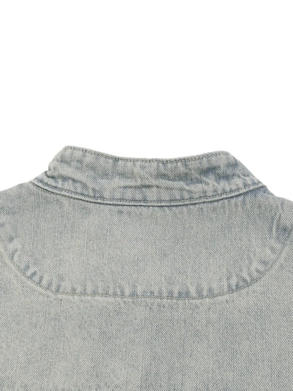 Vintage Wash Zip Denim Jacket