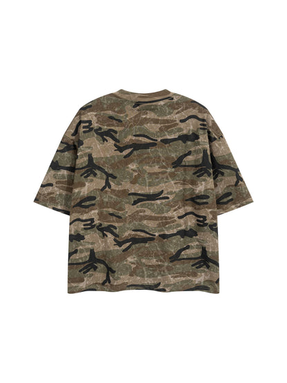 Waran Unisex Boxy Camo Print T-Shirt