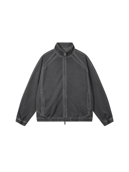 Unisex Vintage Wash Full Zip Mesh Jacket