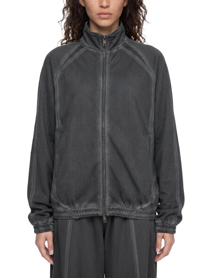 Unisex Vintage Wash Full Zip Mesh Jacket
