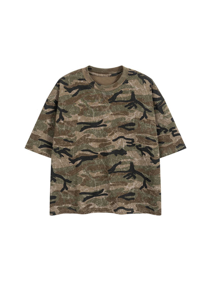 Waran Unisex Boxy Camo Print T-Shirt