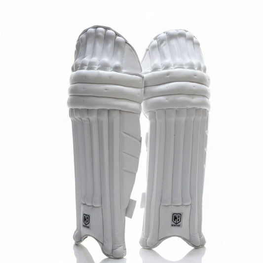 CB Blaster Professional Cricket Batting Pads, White, Right Hand, Men's Size Leg Guards