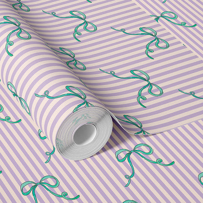 PIROUETTE LAVENDER CREAM WALLPAPER