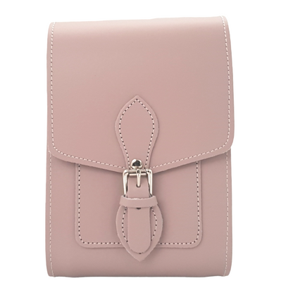 Sac de Téléphone en Cuir Fait Main pour Festival - Quartz Rose