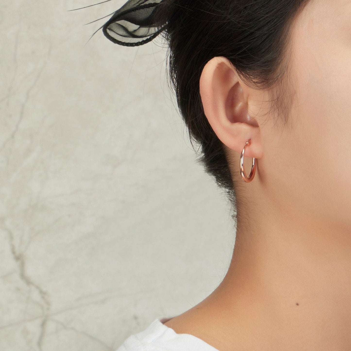 Rose Gold Plated 20mm Hoop Earrings