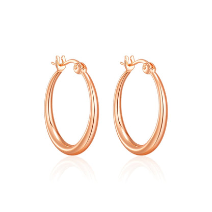 Rose Gold Plated 20mm Hoop Earrings