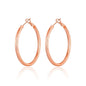 Rose Gold Plated 40mm Diamond Cut Hoop Earrings