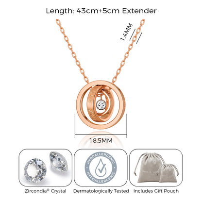 Rose Gold Plated Always My Mother Quote Necklace Created with Zircondia® Crystals