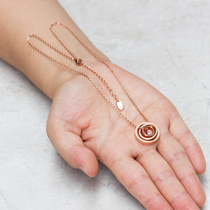 Rose Gold Plated Always My Mother Quote Necklace Created with Zircondia® Crystals