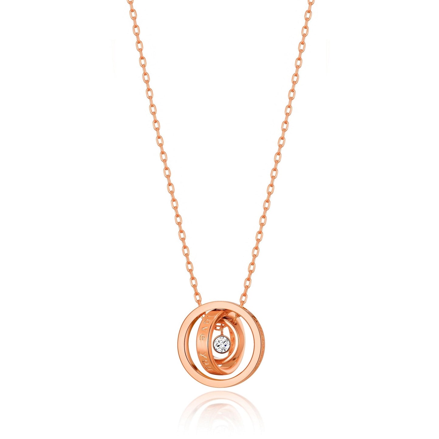 Rose Gold Plated Always My Mother Quote Necklace Created with Zircondia® Crystals