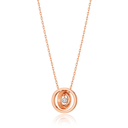 Rose Gold Plated Always My Mother Quote Necklace Created with Zircondia® Crystals