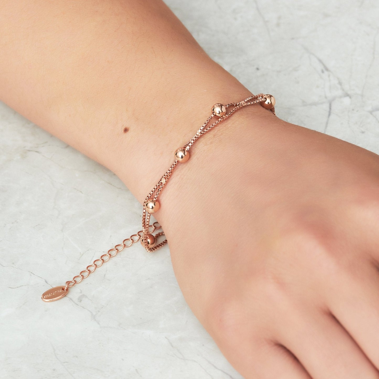 Rose Gold Plated Ball Bracelet