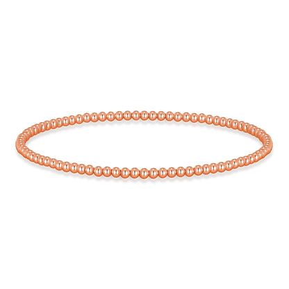 Rose Gold Plated Small Beaded Stretch Bracelet