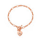 Rose Gold Plated Best Friend Charm Bracelet Created with Zircondia® Crystals