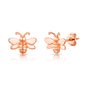 Rose Gold Plated Bumble Bee Earrings