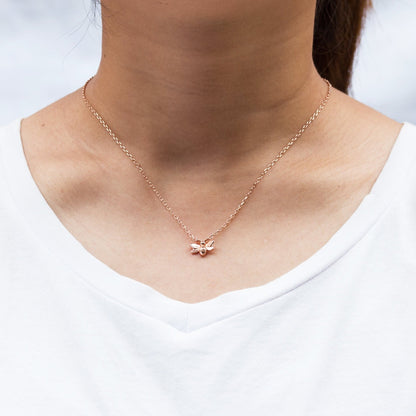 Rose Gold Plated Bumble Bee Necklace