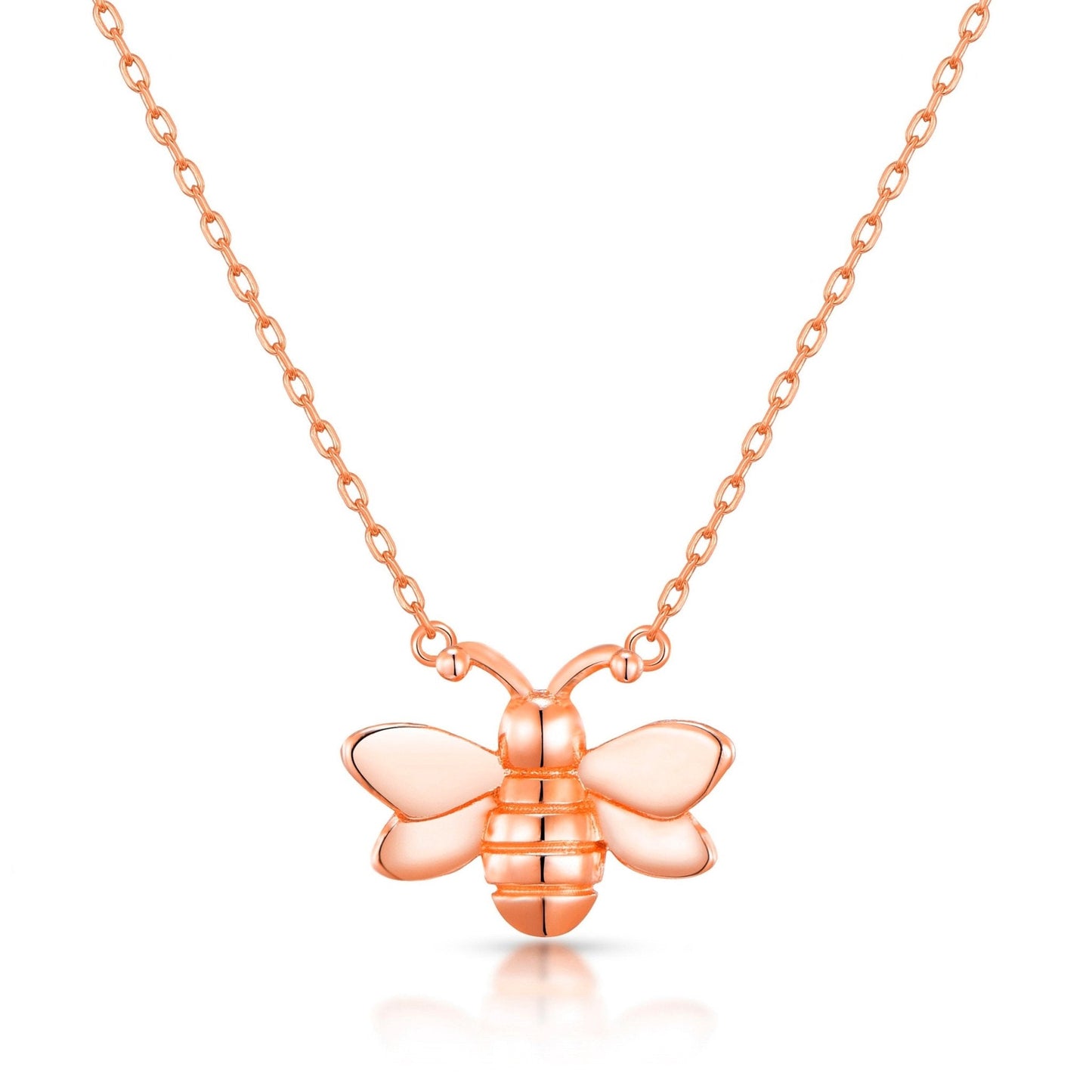 Rose Gold Plated Bumble Bee Necklace