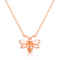 Rose Gold Plated Bumble Bee Necklace