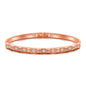 Rose Gold Plated Cubic Bangle Created with Zircondia® Crystals (7 Inch)