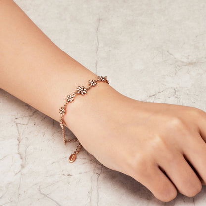 Rose Gold Plated Daisy Bracelet
