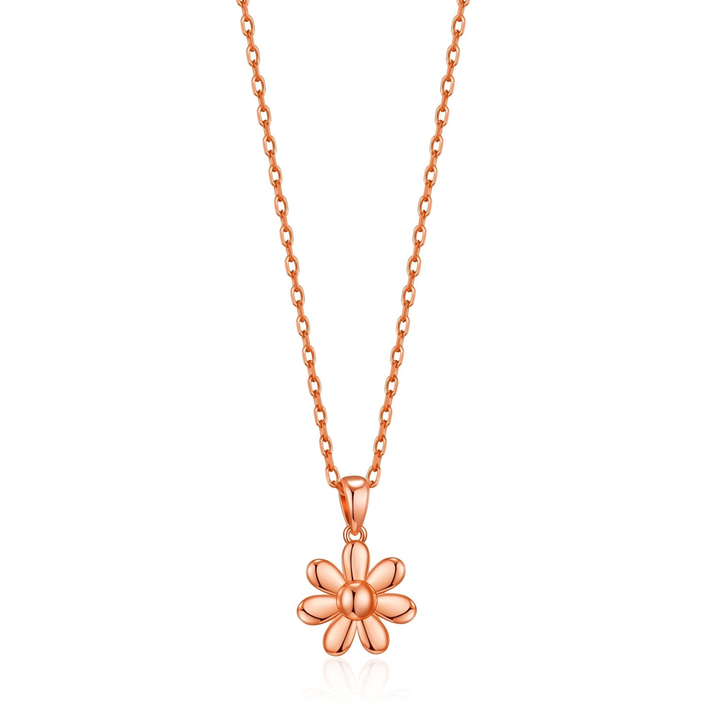 Rose Gold Plated Daisy Necklace