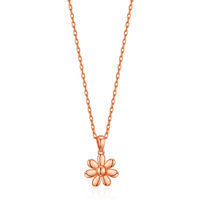 Rose Gold Plated Daisy Necklace