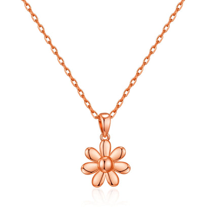 Rose Gold Plated Daisy Necklace