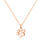 Rose Gold Plated Dog Paw Necklace