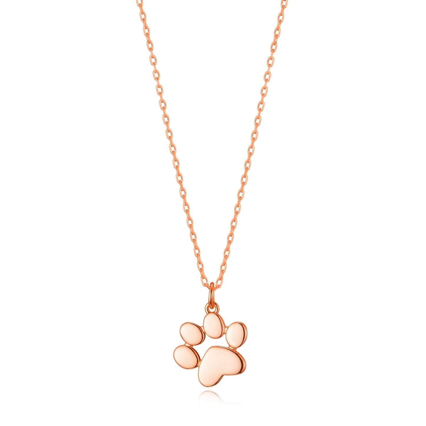 Rose Gold Plated Dog Paw Necklace