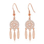 Rose Gold Plated Dream Catcher Drop Earrings Created with Zircondia® Crystals
