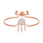 Rose Gold Plated Dream Catcher Friendship Bracelet Created with Zircondia® Crystals