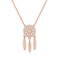 Rose Gold Plated Dream Catcher Necklace Created with Zircondia® Crystals