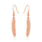 Rose Gold Plated Feather Earrings