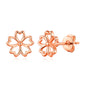 Rose Gold Plated Flower Petal Earrings