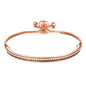 Rose Gold Plated Friendship Bracelet Created with Zircondia® Crystals