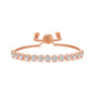 Rose Gold Plated Friendship Bracelet with Zircondia® Crystals