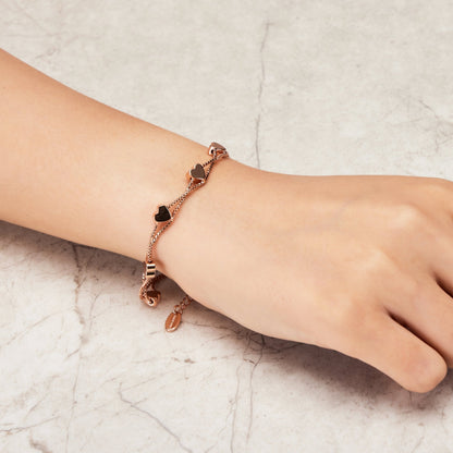 Rose Gold Plated Heart Bracelet