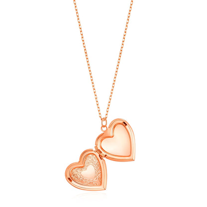Rose Gold Plated Heart Locket